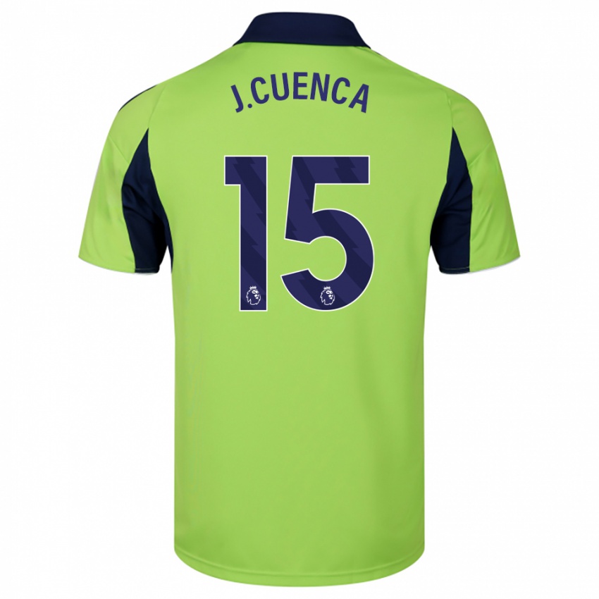 גברים חורחה קואנקה #15 ירוק נייבי לבן הרחק ג'רזי 2025/26 חולצה קצרה