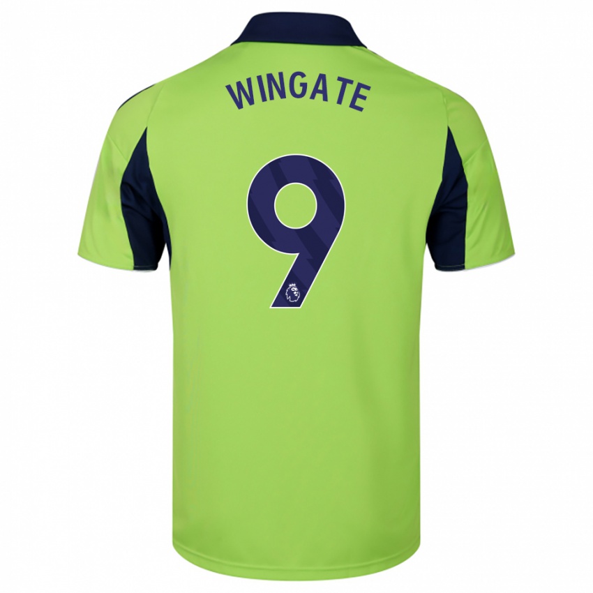 גברים Tom Wingate #9 ירוק נייבי לבן הרחק ג'רזי 2025/26 חולצה קצרה