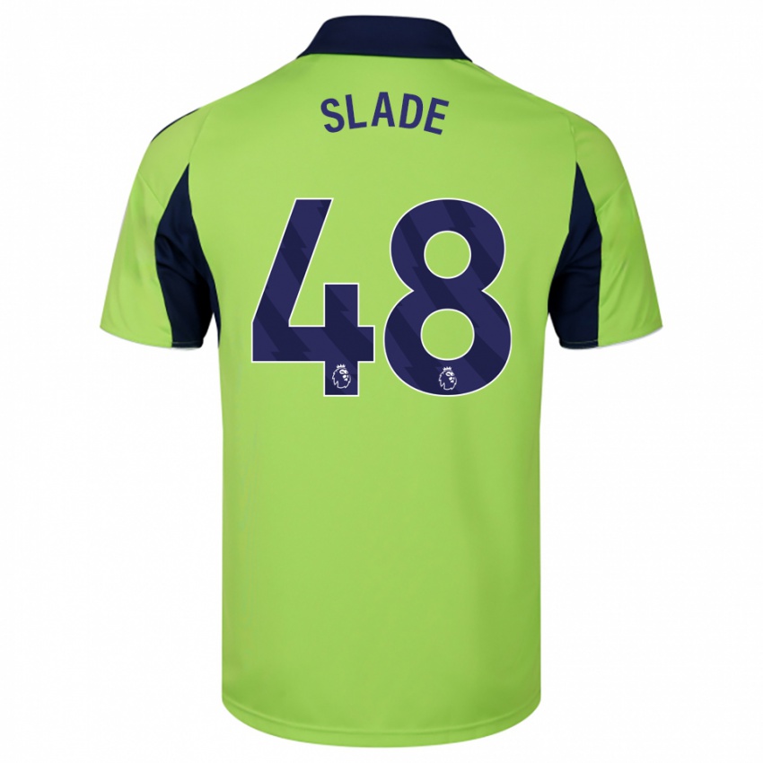 גברים Bradley Slade #48 ירוק נייבי לבן הרחק ג'רזי 2025/26 חולצה קצרה