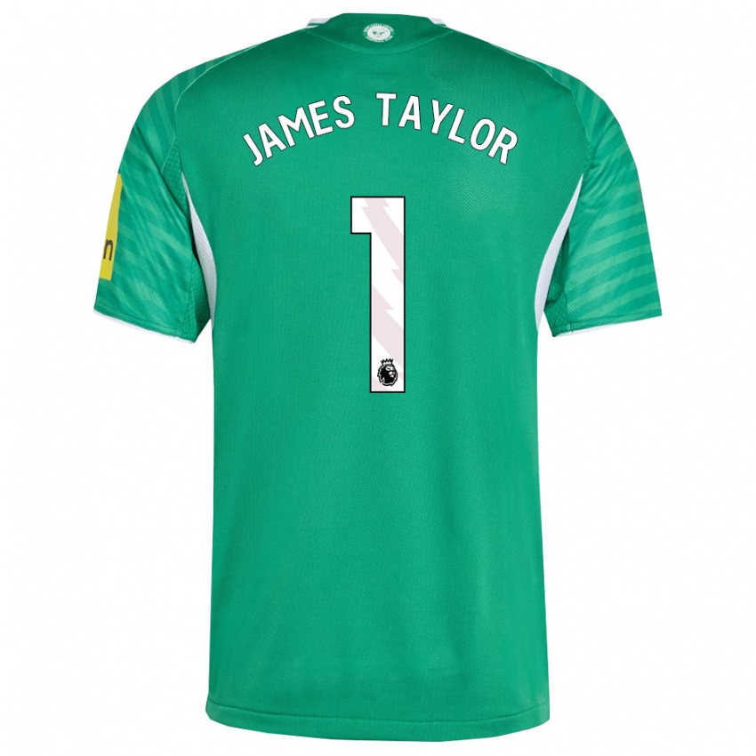 גברים James Taylor #1 ירוק לבן הרחק ג'רזי 2025/26 חולצה קצרה
