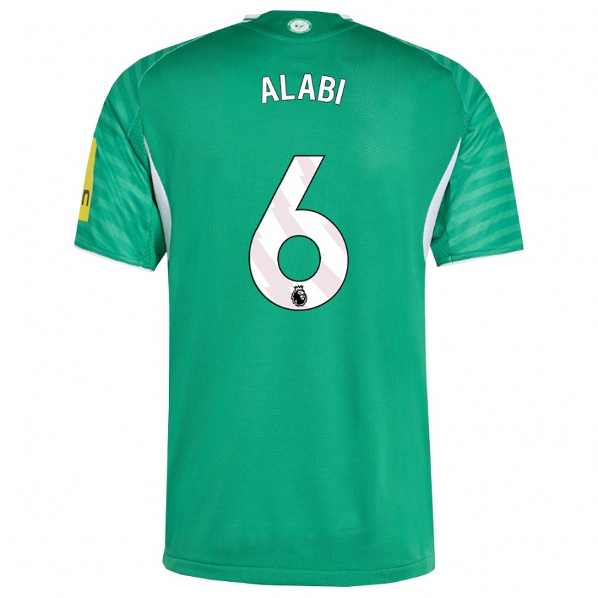 גברים סמואל אלבי #6 ירוק לבן הרחק ג'רזי 2025/26 חולצה קצרה