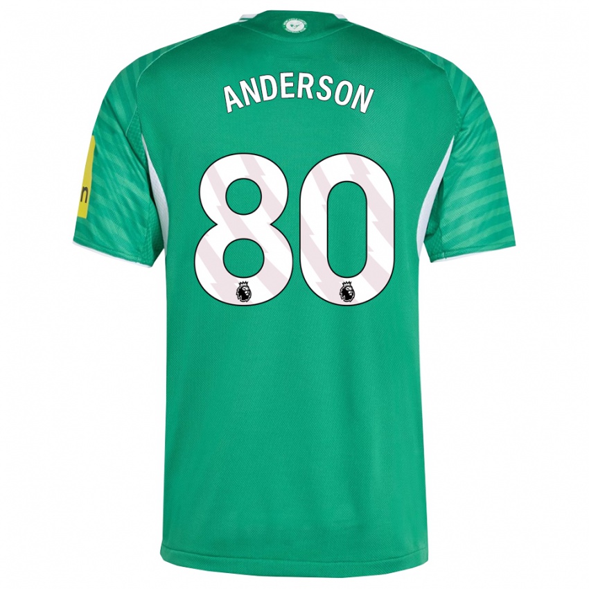 גברים וויל אנדרסון #80 ירוק לבן הרחק ג'רזי 2025/26 חולצה קצרה
