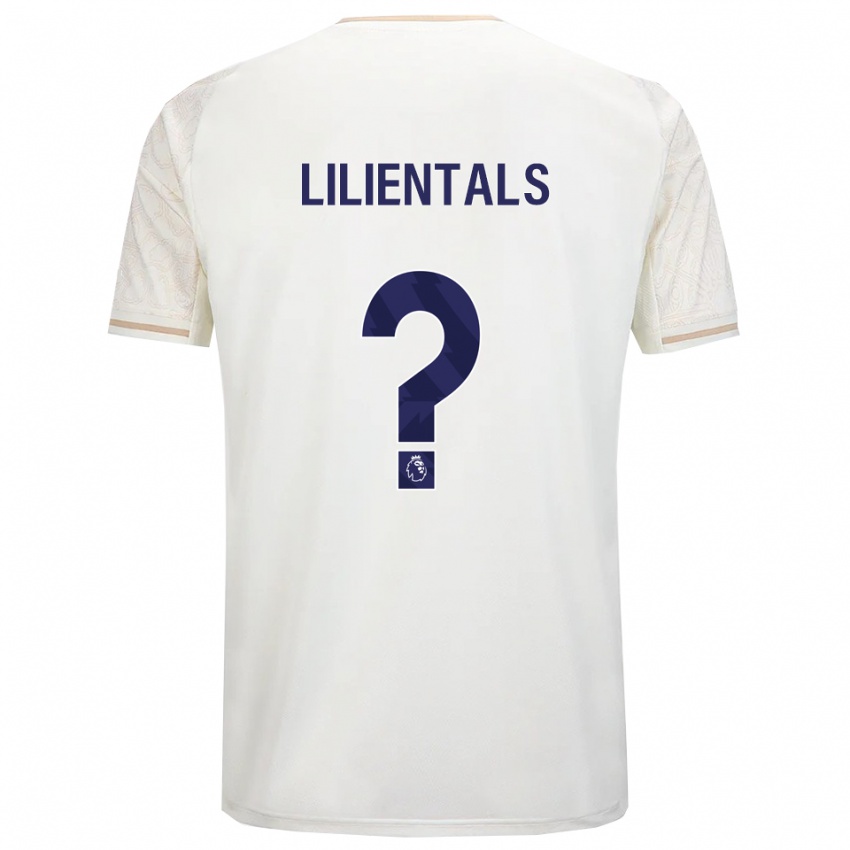 גברים Matiss Lilientals #0 לבן מלוכלך שחור הרחק ג'רזי 2025/26 חולצה קצרה