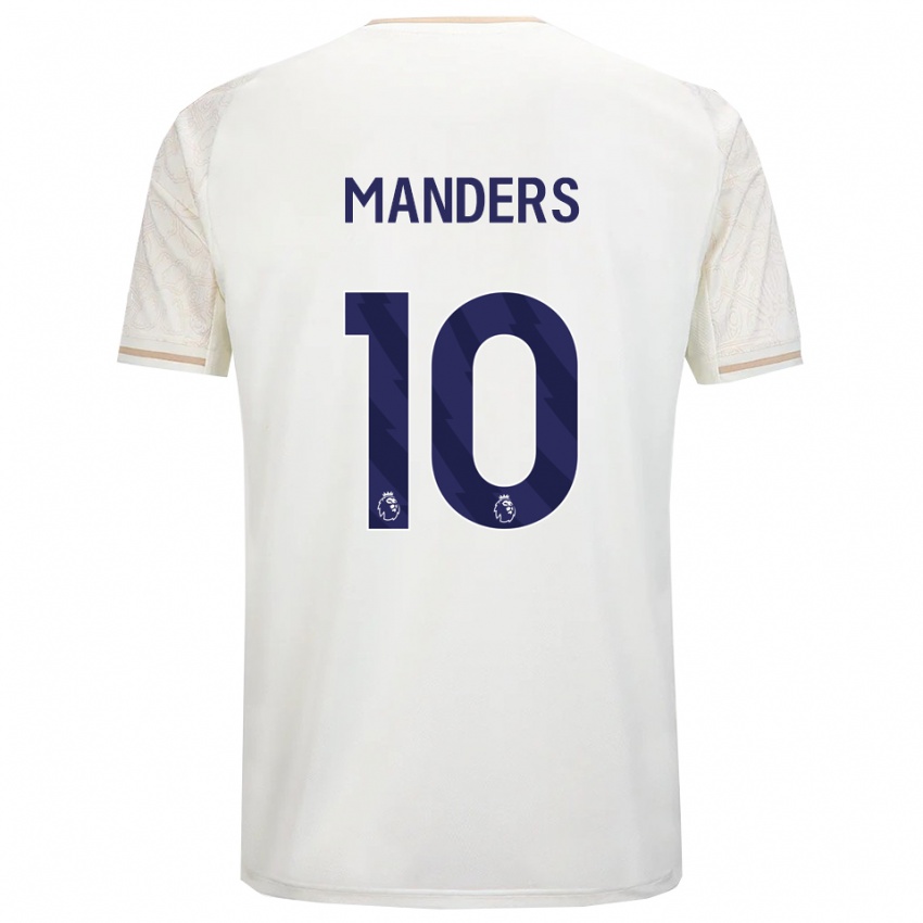 גברים הולי מאנדרס #10 לבן מלוכלך שחור הרחק ג'רזי 2025/26 חולצה קצרה