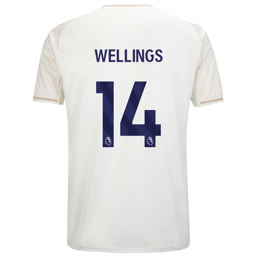 גברים צ'ארלי וולינגס #14 לבן מלוכלך שחור הרחק ג'רזי 2025/26 חולצה קצרה