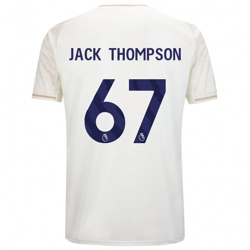 גברים ג'ק תומפסון #67 לבן מלוכלך שחור הרחק ג'רזי 2025/26 חולצה קצרה
