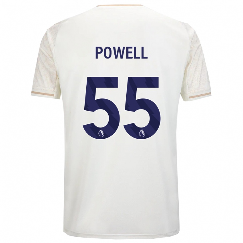 גברים ג'וש פאוול #55 לבן מלוכלך שחור הרחק ג'רזי 2025/26 חולצה קצרה