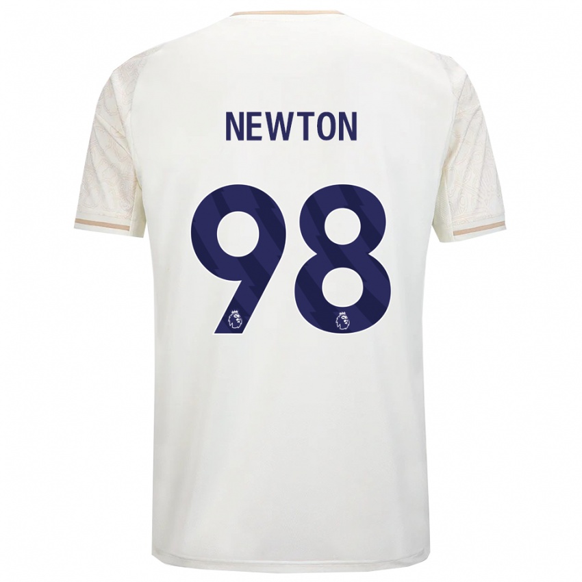 גברים ג'יימי ניוטון #98 לבן מלוכלך שחור הרחק ג'רזי 2025/26 חולצה קצרה