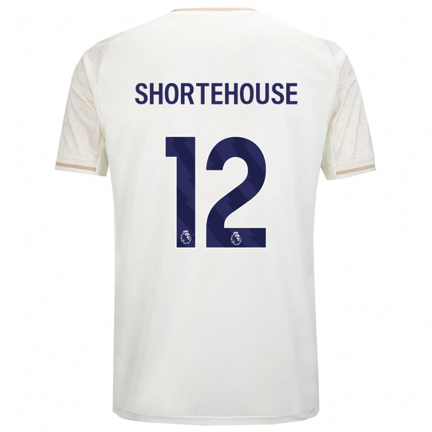 גברים Michael Shortehouse #12 לבן מלוכלך שחור הרחק ג'רזי 2025/26 חולצה קצרה