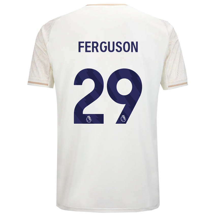 גברים ג׳ורג׳י פרגוסון #29 לבן מלוכלך שחור הרחק ג'רזי 2025/26 חולצה קצרה