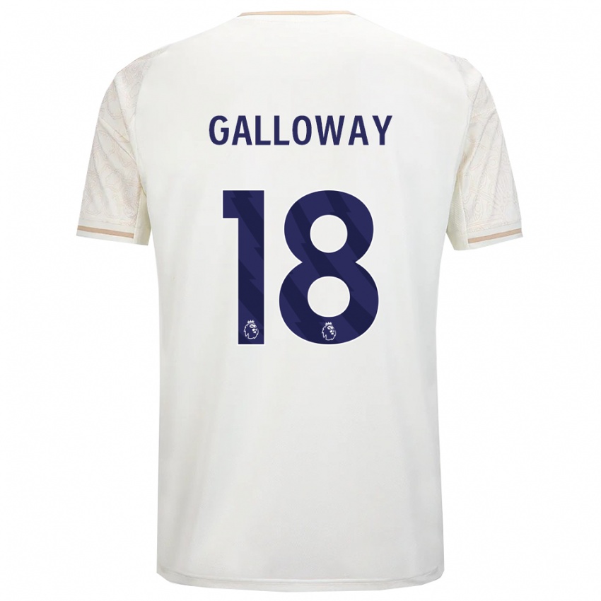 גברים ברידג'ט גאלאוויי #18 לבן מלוכלך שחור הרחק ג'רזי 2025/26 חולצה קצרה