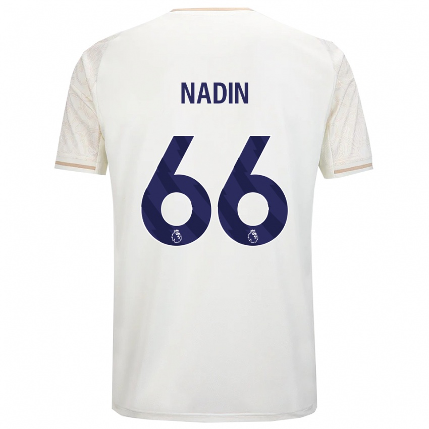 גברים ג׳ק ריצ׳רד נדין #66 לבן מלוכלך שחור הרחק ג'רזי 2025/26 חולצה קצרה