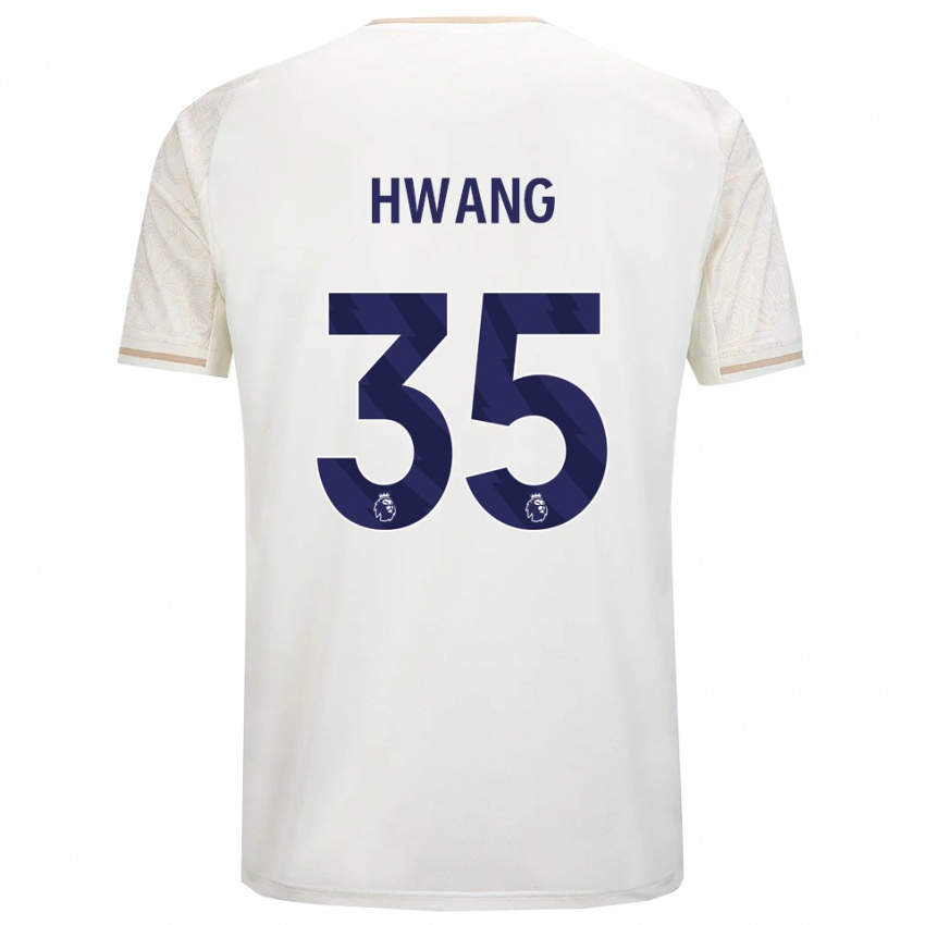 גברים הוואנג אוי-ג'ו #35 לבן מלוכלך שחור הרחק ג'רזי 2025/26 חולצה קצרה