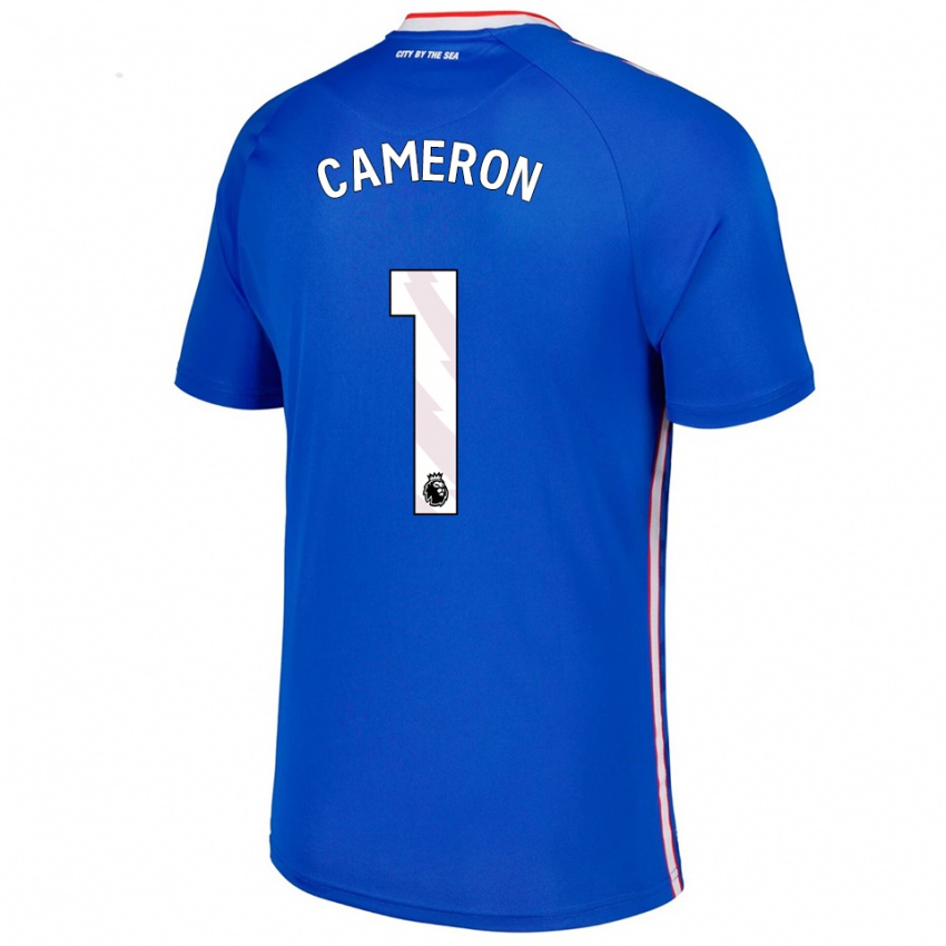 גברים וקמרון #1 כחול לבן הרחק ג'רזי 2025/26 חולצה קצרה