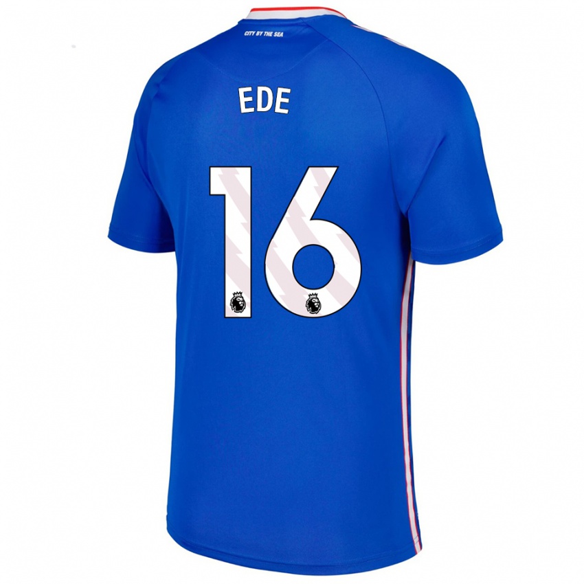 גברים גרייס אדי #16 כחול לבן הרחק ג'רזי 2025/26 חולצה קצרה