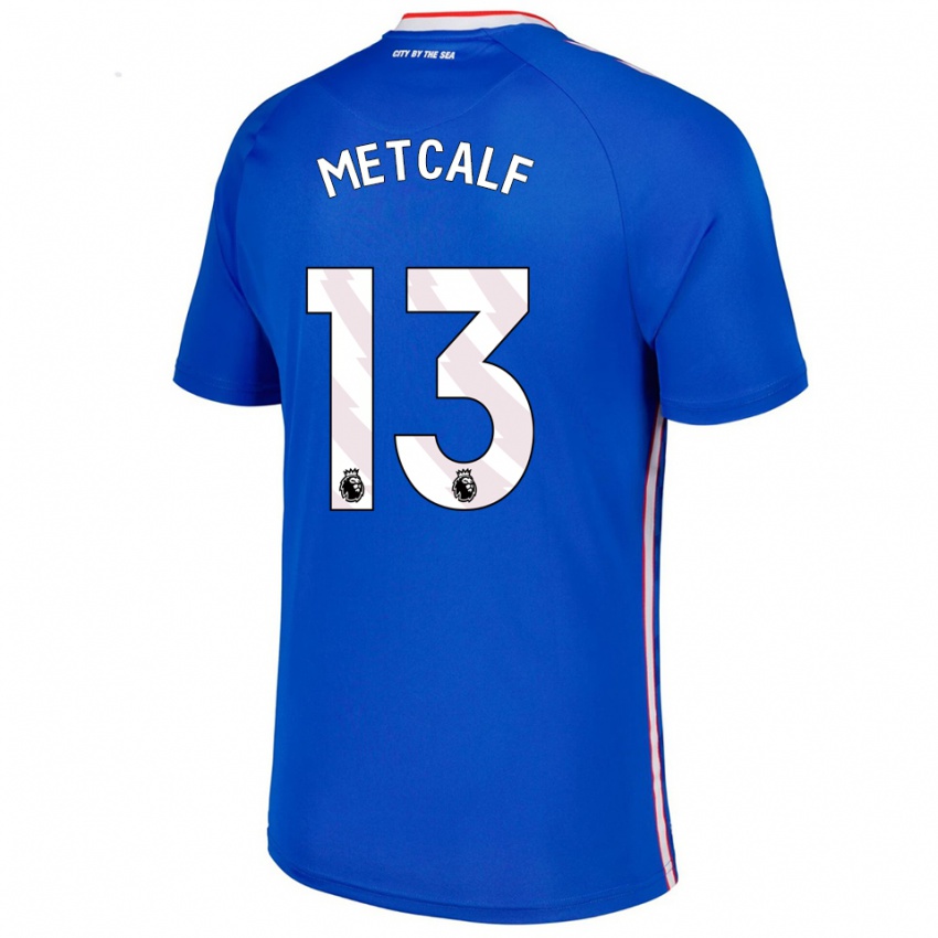 גברים בן מטקאלף #13 כחול לבן הרחק ג'רזי 2025/26 חולצה קצרה