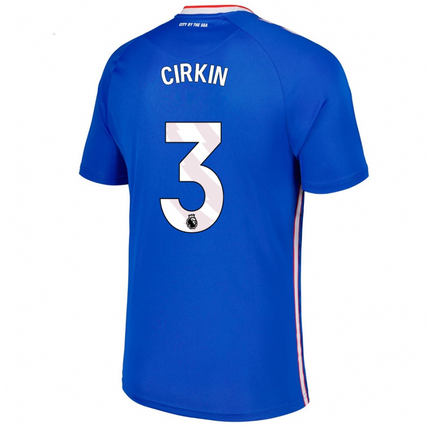 גברים דניס סירקין #3 כחול לבן הרחק ג'רזי 2025/26 חולצה קצרה