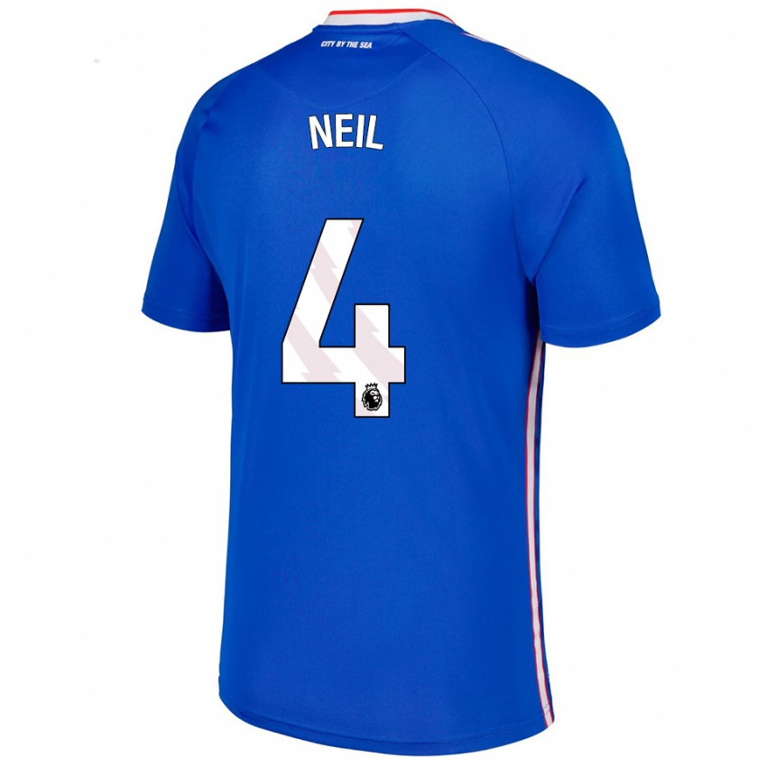 גברים דן ניל #4 כחול לבן הרחק ג'רזי 2025/26 חולצה קצרה