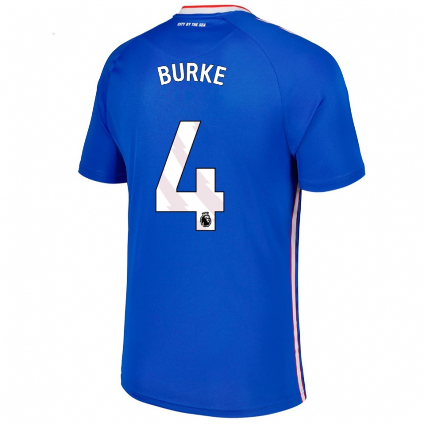 גברים מרשל בורק #4 כחול לבן הרחק ג'רזי 2025/26 חולצה קצרה