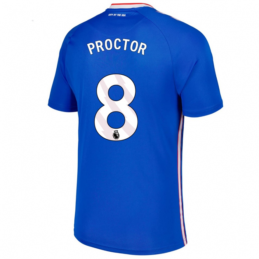 גברים Tom Proctor #8 כחול לבן הרחק ג'רזי 2025/26 חולצה קצרה