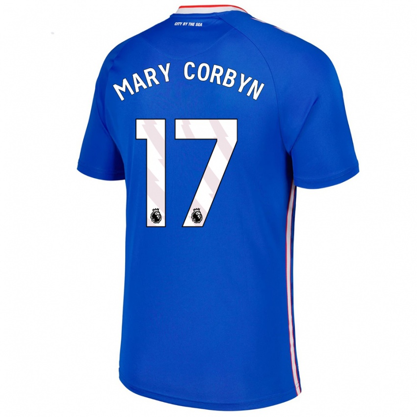 גברים מרי קורבין #17 כחול לבן הרחק ג'רזי 2025/26 חולצה קצרה