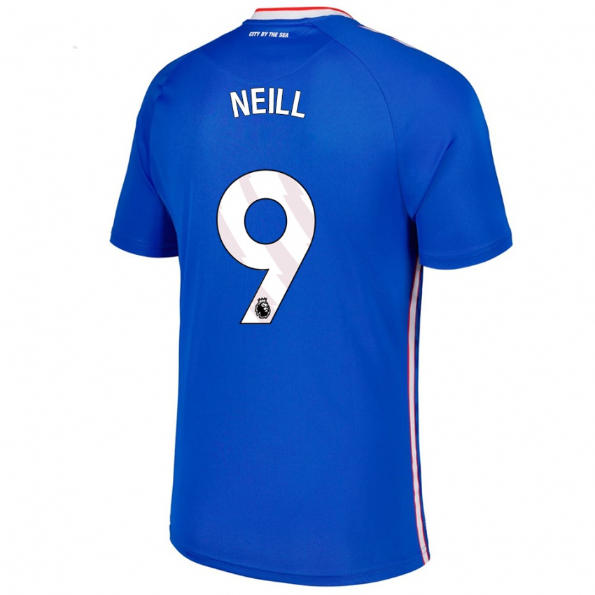 גברים Marcus Neill #9 כחול לבן הרחק ג'רזי 2025/26 חולצה קצרה