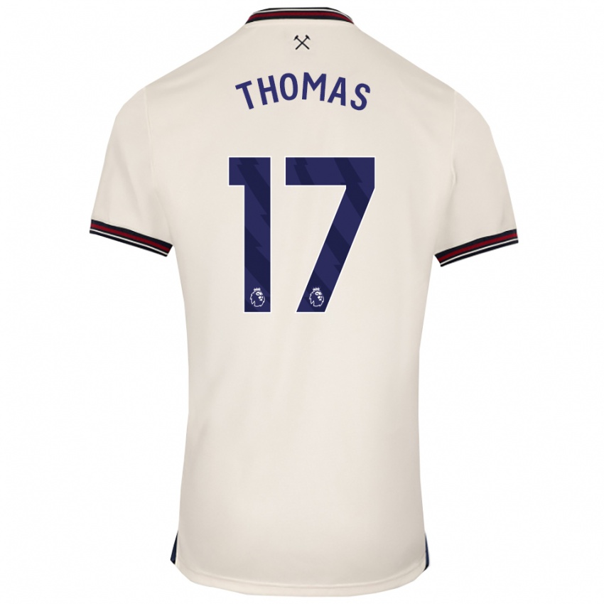 גברים Isaac Thomas #17 לבן מלוכלך הרחק ג'רזי 2025/26 חולצה קצרה