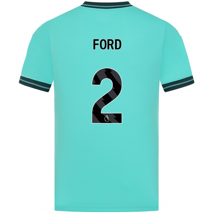 גברים Hayden Ford #2 תכלת ירוק הרחק ג'רזי 2025/26 חולצה קצרה