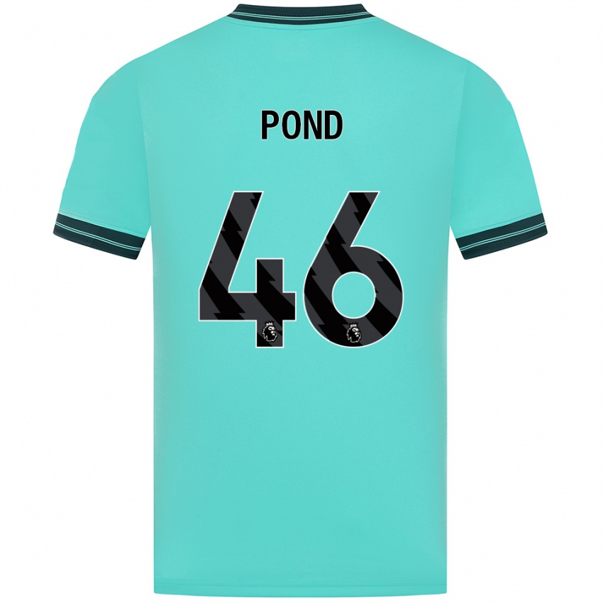 גברים Alfie Pond #46 תכלת ירוק הרחק ג'רזי 2025/26 חולצה קצרה