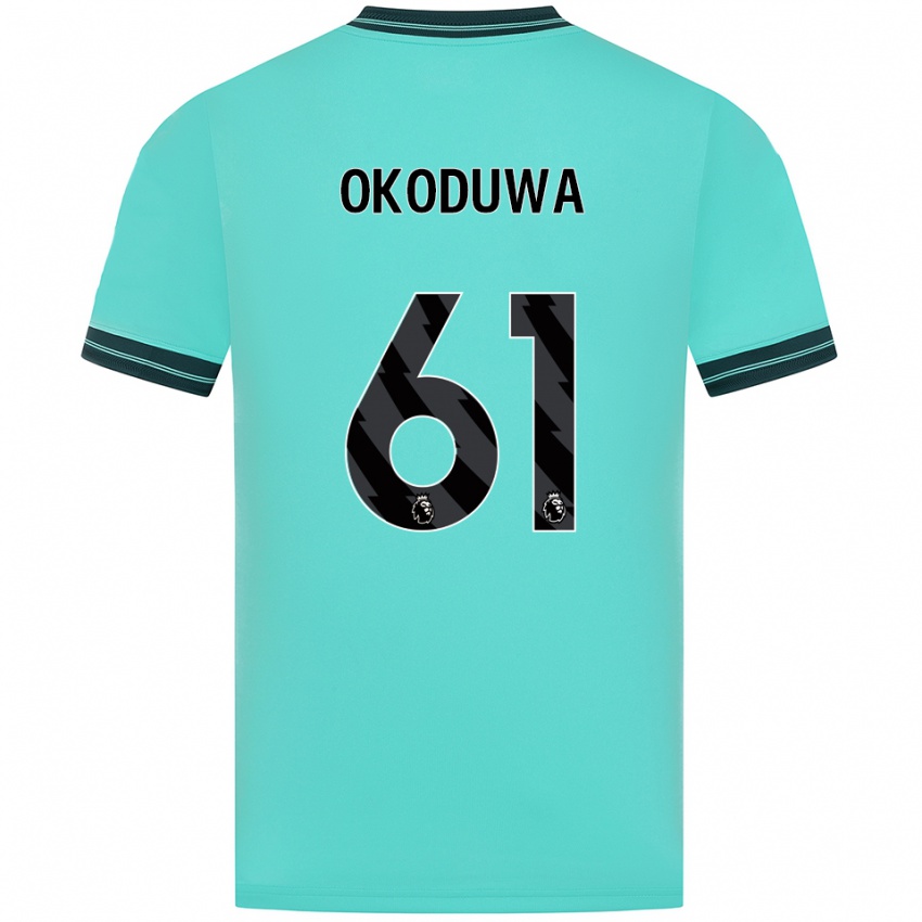 גברים וסלי אוקודואה #61 תכלת ירוק הרחק ג'רזי 2025/26 חולצה קצרה