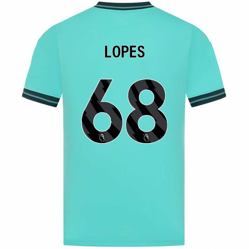 גברים ליאו לופס #68 תכלת ירוק הרחק ג'רזי 2025/26 חולצה קצרה
