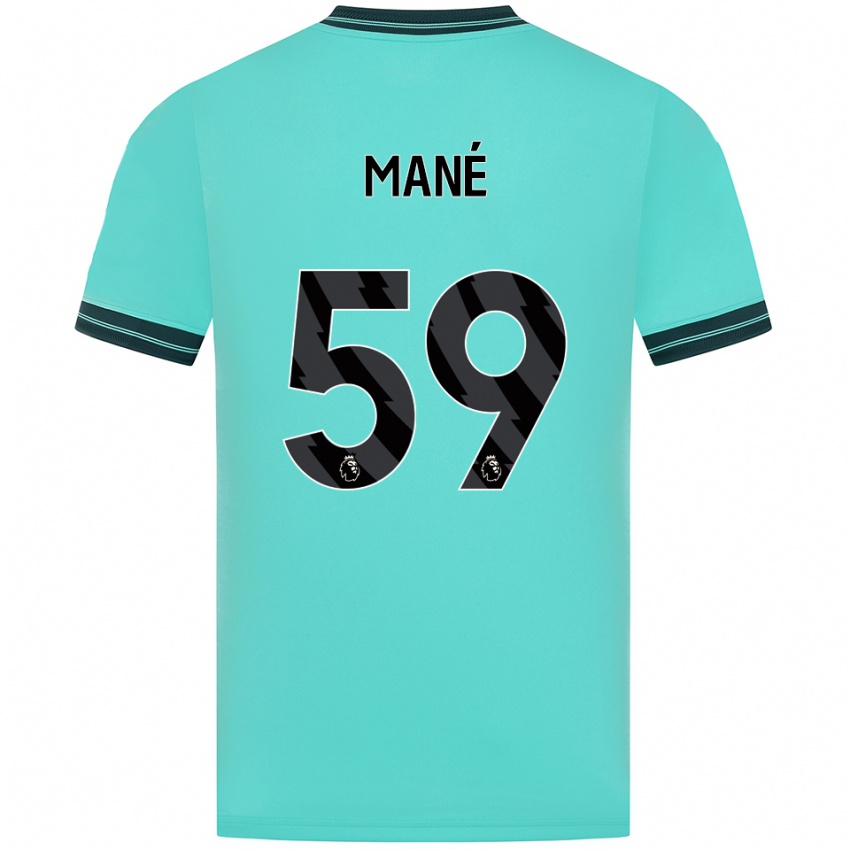 גברים מתאוס בולה דאמי מאנה #59 תכלת ירוק הרחק ג'רזי 2025/26 חולצה קצרה