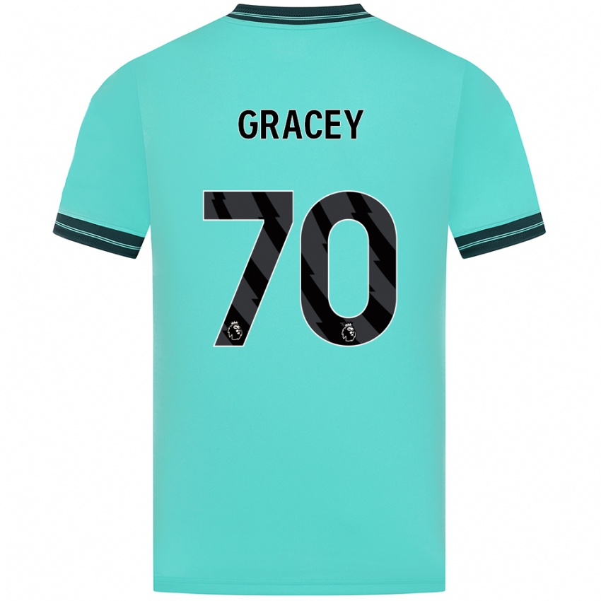 גברים ג׳וש גרייסי #70 תכלת ירוק הרחק ג'רזי 2025/26 חולצה קצרה