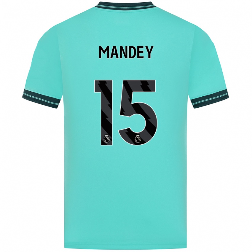 גברים Ziyad Mandey #15 תכלת ירוק הרחק ג'רזי 2025/26 חולצה קצרה