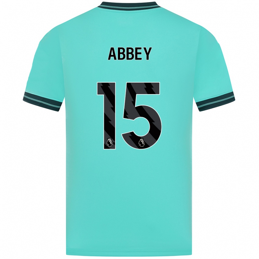 גברים Jerome Abbey #15 תכלת ירוק הרחק ג'רזי 2025/26 חולצה קצרה