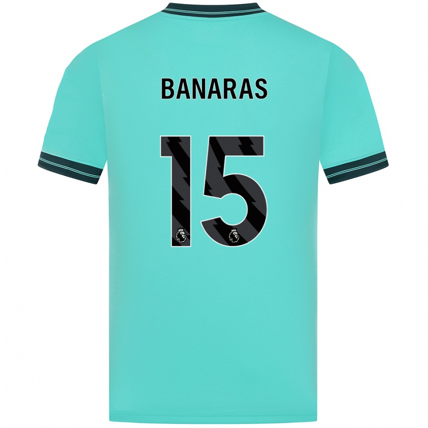 גברים ליילה בנאראס #15 תכלת ירוק הרחק ג'רזי 2025/26 חולצה קצרה