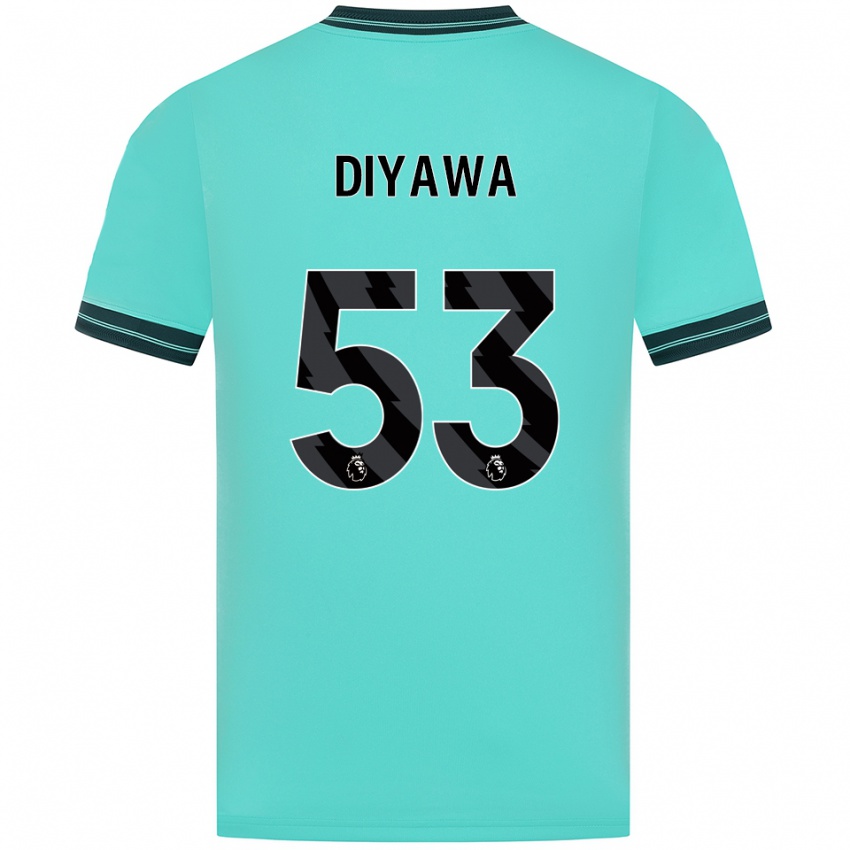 גברים Aaron Keto-Diyawa #53 תכלת ירוק הרחק ג'רזי 2025/26 חולצה קצרה
