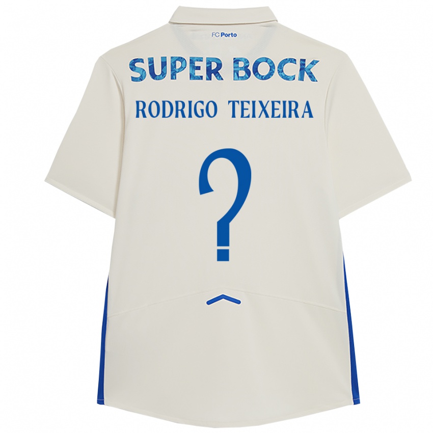 גברים Rodrigo Teixeira #0 לבן כחול ג'רזי קיט שלישי 2025/26 חולצה קצרה