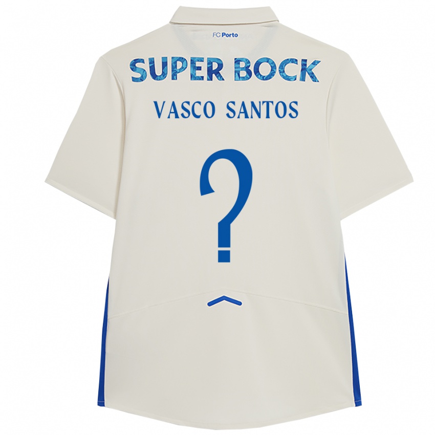 גברים Vasco Santos #0 לבן כחול ג'רזי קיט שלישי 2025/26 חולצה קצרה