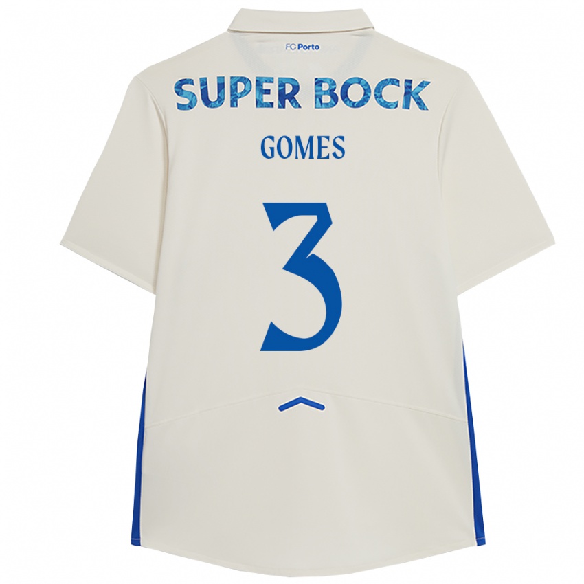 גברים Salvador Gomes #3 לבן כחול ג'רזי קיט שלישי 2025/26 חולצה קצרה
