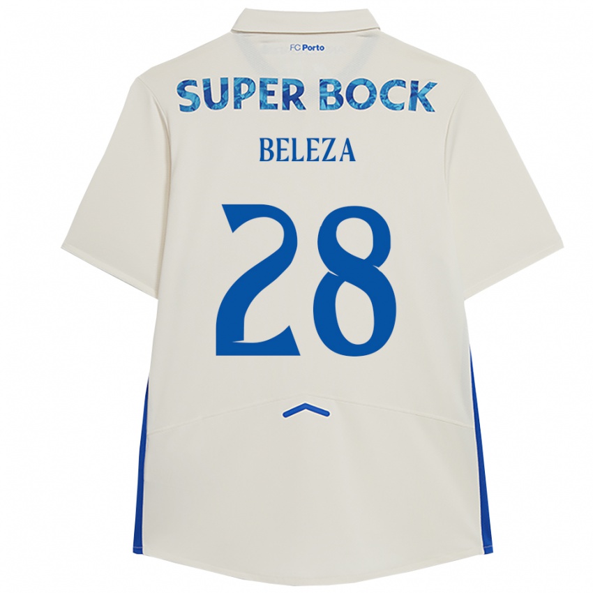 גברים Tatiana Beleza #28 לבן כחול ג'רזי קיט שלישי 2025/26 חולצה קצרה