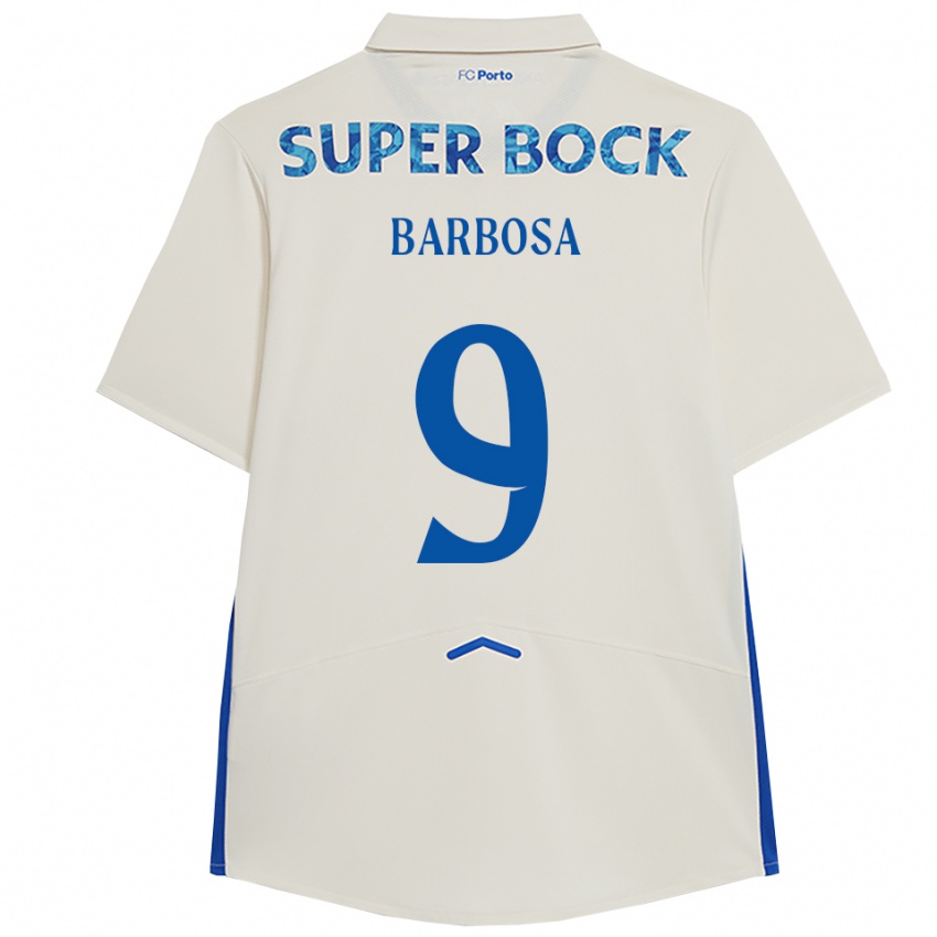 גברים Rodrigo Barbosa #9 לבן כחול ג'רזי קיט שלישי 2025/26 חולצה קצרה