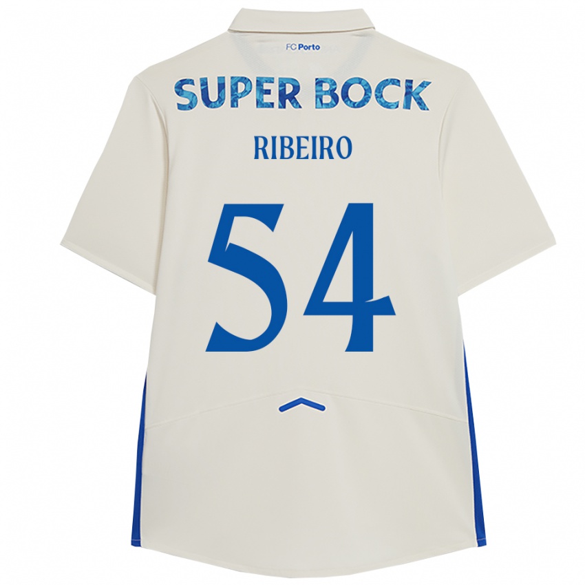 גברים António Ribeiro #54 לבן כחול ג'רזי קיט שלישי 2025/26 חולצה קצרה