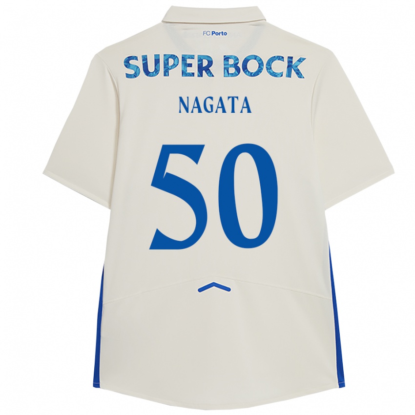 גברים קוטארו נאגטה #50 לבן כחול ג'רזי קיט שלישי 2025/26 חולצה קצרה
