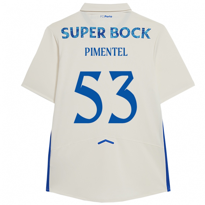 גברים אריק פימנטל #53 לבן כחול ג'רזי קיט שלישי 2025/26 חולצה קצרה