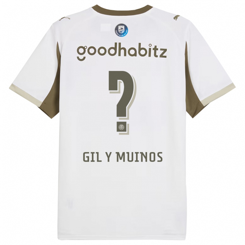גברים Yaël Gil Y Muiños #0 לבן אפור ג'רזי קיט שלישי 2025/26 חולצה קצרה