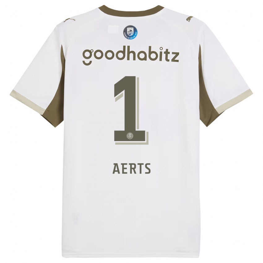 גברים Kane Aerts #1 לבן אפור ג'רזי קיט שלישי 2025/26 חולצה קצרה