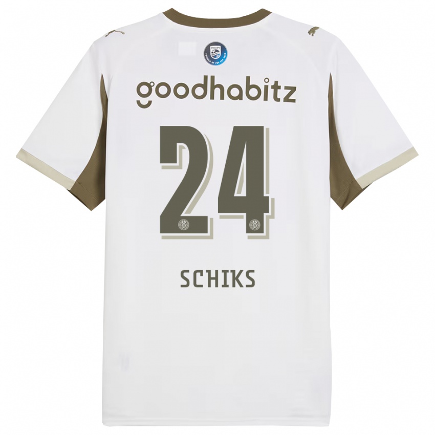 גברים ניק שיקס #24 לבן אפור ג'רזי קיט שלישי 2025/26 חולצה קצרה