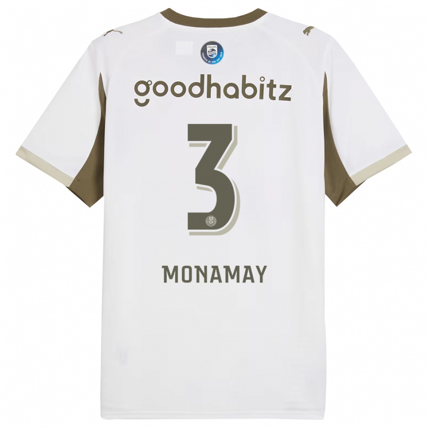 גברים Madi Monamay #3 לבן אפור ג'רזי קיט שלישי 2025/26 חולצה קצרה