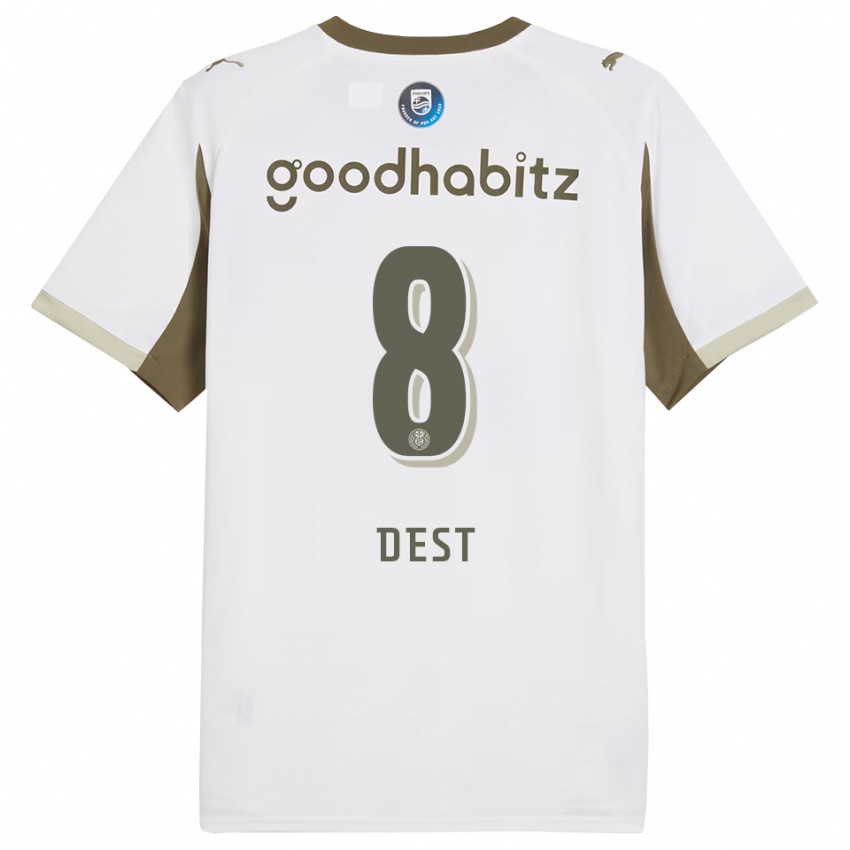 גברים סרג'ינו דסט #8 לבן אפור ג'רזי קיט שלישי 2025/26 חולצה קצרה